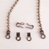 Fermoir Chape Pour Chaine Bille Boule 6 mm Noir