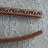 Cuir Régaliz Naturel de 10 mm avec chaîne Argent par 20 cm