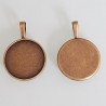 Support cabochon 25 mm N°01 Bronze X1