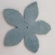 Fleur en Cuir Fleur 5 Pétales 87 mm Bleu
