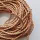 1 mètre Cordon rond cuir tressé 5 mm N°01