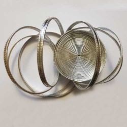 Cuir Plat Argenté de 06 mm