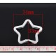 Anneau porte clés forme étoile 34 x 33 mm