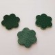 Lot Fleurs en Cuir 23 mm Vert