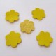 Lot Fleurs en Cuir Fleur 23 mm Jaune