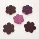 Lot Fleurs en Cuir Fleur 23 mm Violet