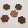Lot Fleurs en Cuir Fleur 23 mm Marron et Kaki