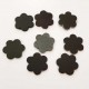 N°01 4 Fleurs en Cuir Fleur 23 mm Noir