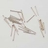 Tige / clou 15 mm à tête plate argent Vieilli x 10 pièces