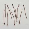 Tige / clou 30 mm à tête boule bronze x 10 pièces