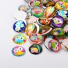 Lot 10 cabochons ronds en verre 20mm assortis Chouette