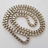 1.20 mètre collier chaine carré Argent n°01