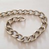 1 mètre de chaine plate argent mat n°02 18 x 12 mm