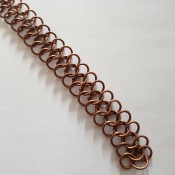 20 cm chaîne maille forme 8 reliée couleur cuivre