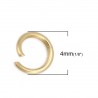 10 Anneaux de jonction ouvert 04 mm Inoxydable doré N°01
