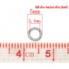 10 Anneaux de jonction ouvert 05 mm Inoxydable argent N°02
