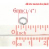 10 Anneaux de jonction ouvert 06 mm Inoxydable argent N°01