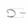 10 Anneaux de jonction ouvert 07 mm Inoxydable argent N°01