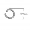 10 Anneaux de jonction ouvert 08 mm Inoxydable argent N°01