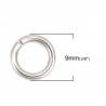 10 Anneaux de jonction ouvert 09 mm Inoxydable argent N°01
