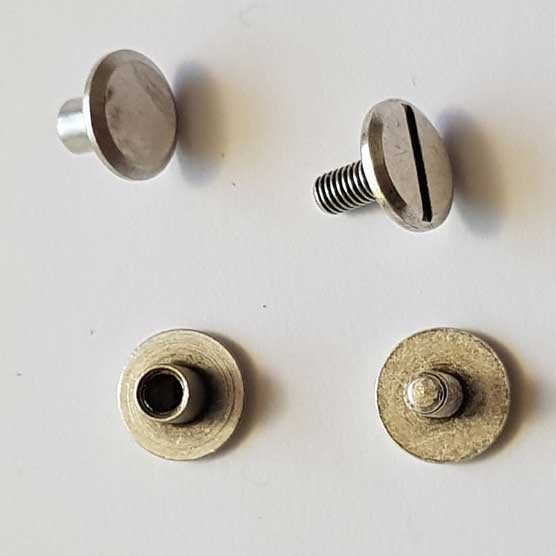 AX - Bouton de col poignée avec anneau coloris Argent 7 mm