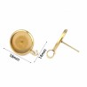 supports cabochons boucle d'oreille 12 mm N°01 Doré