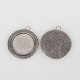 Supports cabochons de 25 mm argent, pendentifs cabochons 52AS