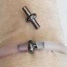 Fermoir Gun Métal pour cordon Pvc Creux 6.5 mm