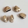 2 Embouts de finition pour cordon plat de 10 x 3.5 mm Argent N°01