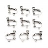 Boucle d'oreille Clip réglable à vis 15 x 17 mm Acier Inoxydable