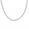 Collier N°02 Plaqué Platine Maille Jaseron 45 cm