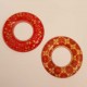 Lot 2 Pendentifs donuts 60 mm en résine