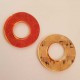 Lot 2 Pendentifs donuts 60 mm en résine