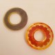 Lot 2 Pendentifs donuts 60 mm en résine