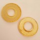 Lot 2 Pendentifs donuts 60 mm en résine