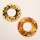 Lot 2 Pendentifs donuts 60 mm en résine