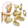 x 5 Bélières à pincer N°03 en Acier Inoxydable 4 x 11 mm Doré
