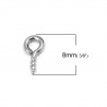 10 Pitons à Vis 8 x 4 mm Acier Inoxydable 304
