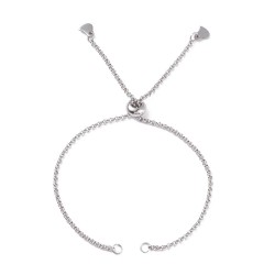 Bracelet Coulissant Acier Inoxydable Chaine Rolo N°01