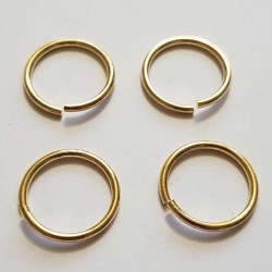 25 anneaux de jonction ouvert 20 mm 02 métal argenté Doré