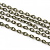 1 mètre de chaine forçat Bronze N°05 3 x 2 mm