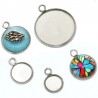 Support cabochon 25 mm Acier Inoxydable N°05 Anneau Ouvert