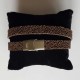 Bracelet cuir 10 mm Caviar ajustable au poignet