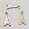 Breloque Tour Eiffel en Métal Argenté 18 x 8 mm
