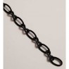 1 mètre de chaine plate Noir N°26 - 9 x 5 mm