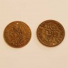 Breloque Médaille pièce 20 mm Bronze