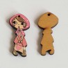 Breloque Enfant N°101 En Bois Fille