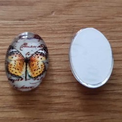 Cabochon Ovale 13 x 18 mm Papillon