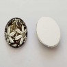 Cabochon Ovale 13 x 18 mm Fleur
