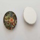 Cabochon Ovale 13 x 18 mm Fleur